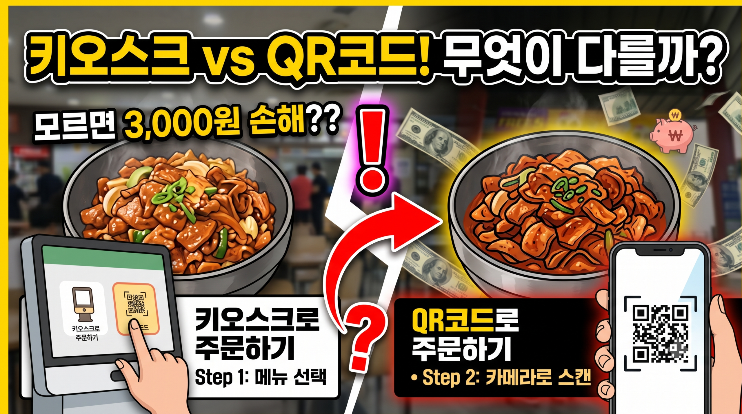 외동휴게소 울산방향 땡겨요 QR주문 3000원 할인 후기