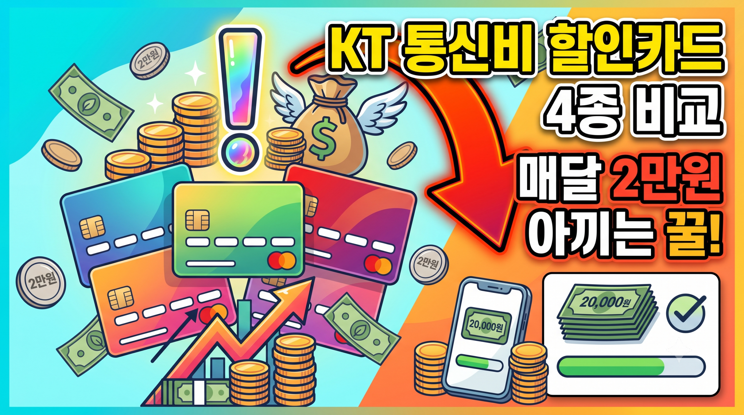kt 통신비 할인카드 4종 비교